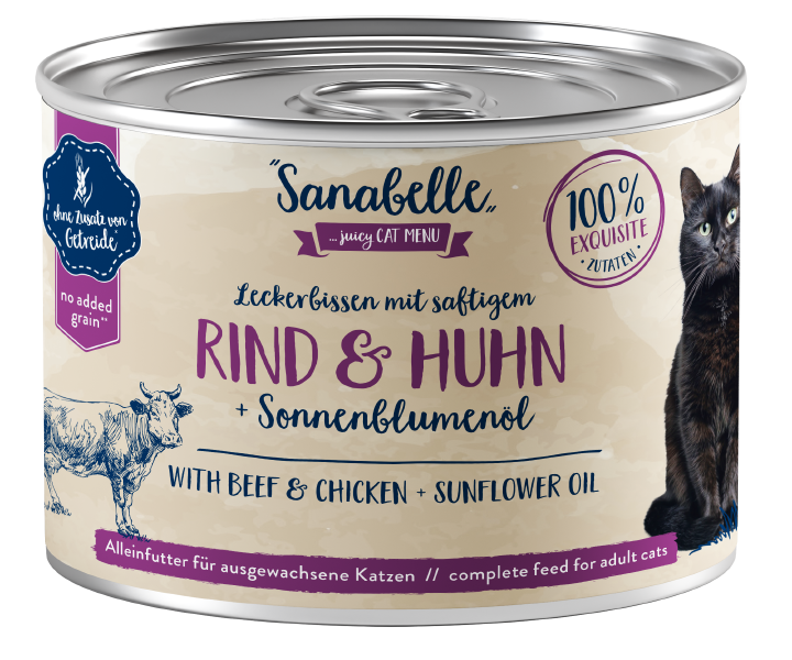 Sanabelle Katzen Nassfutter mit Rind & Huhn Sanabelle Katzen Nassfutter mit Rind & Huhn